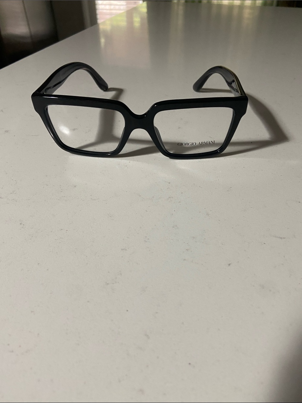 Giorgio Armani Women's Black Oversized Square Optical Glasses